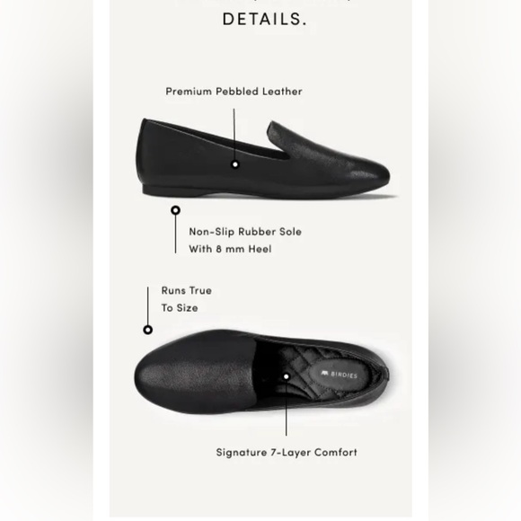 Birdies ✨ THE STARLING ✨ Black Jet Leather ✨ Size 6.5 - Picture 15 of 15